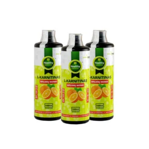 l-karnitinas-3- Set: L-Carnitine orange flavor HEALTHY CHOICE, 1000ml (3 pcs.)